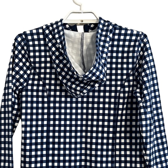 J. Crew Gingham Full Zip Active Hoodie - Picture 6 of 10